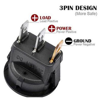 LED Round Switch For Additional Electronics Round Rocker