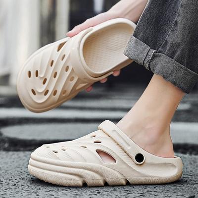 Dongdong Shoes Men's Summer Outdoor Baotou Slippers Thick Sole Shoes Wearing Anti Slip Beach Sandals Outside