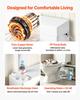 VEVOR Macerator Pump 800W 12000L/h Flow 32.8 Ft/10 M Head Sewage Pump, Waste Water Disposal Upflush Machine with 4 Inlets, Macerating Toilet Sewerage