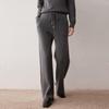 Women's High-Waist Loose Wool-Cashmere Blend Wide-Leg Pants
