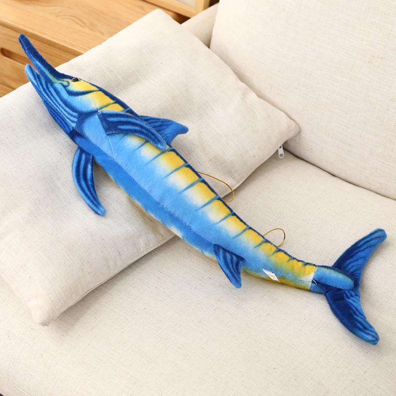 Enormi Peluche di Tonno Rosso Simulato Giocattoli di Peluche Morbidi Marlin Blu Makaira Cuscino in Tessuto Bambola di Pesce Decorazione Creativa