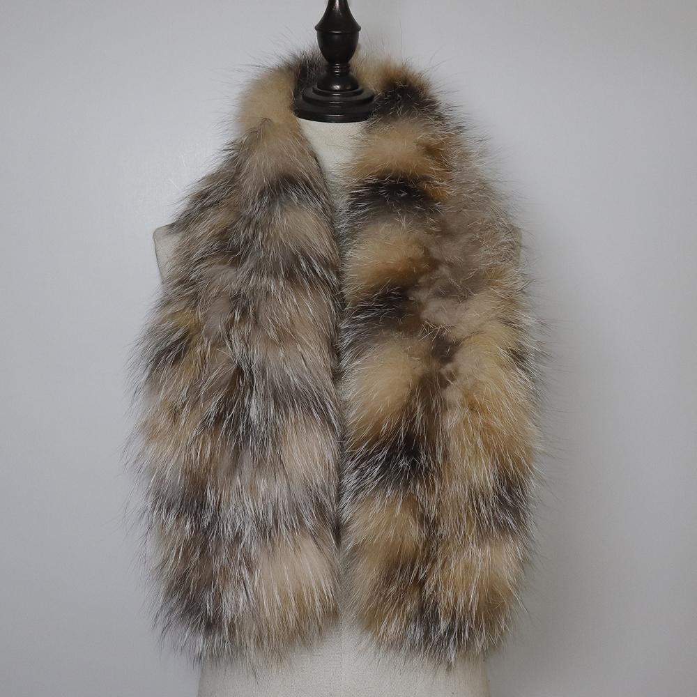 Hot Sale Natural Fox Fur Scarf Winter Women Knitted Real Fox Fur Scarves Outdoor Warm Lady Quality Genuine Fox Fur Muffler