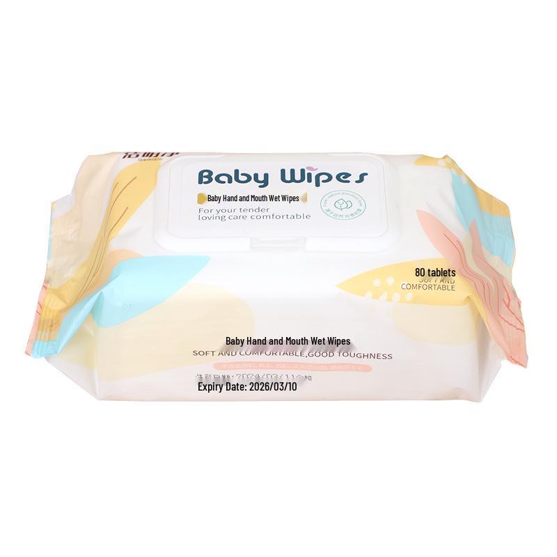 Jiemingjing Large Baby Hand & Mouth Wipes, 80 Count 1 Pack of 80 Wipes