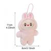 Plush Doll Keychain Creative Soft Keyring for Gift Handbag Backpack Pink