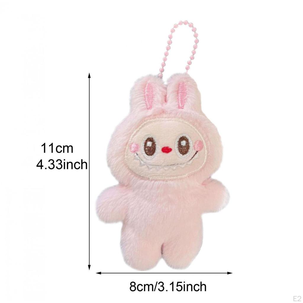 Plush Doll Keychain Creative Soft Keyring for Gift Handbag Backpack Pink