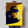 Yellow Pors Car Tin Poster Customized Retro Wall Art Vintage Metal Signs for Garage Home Decor Living Room Bar Accessories Items