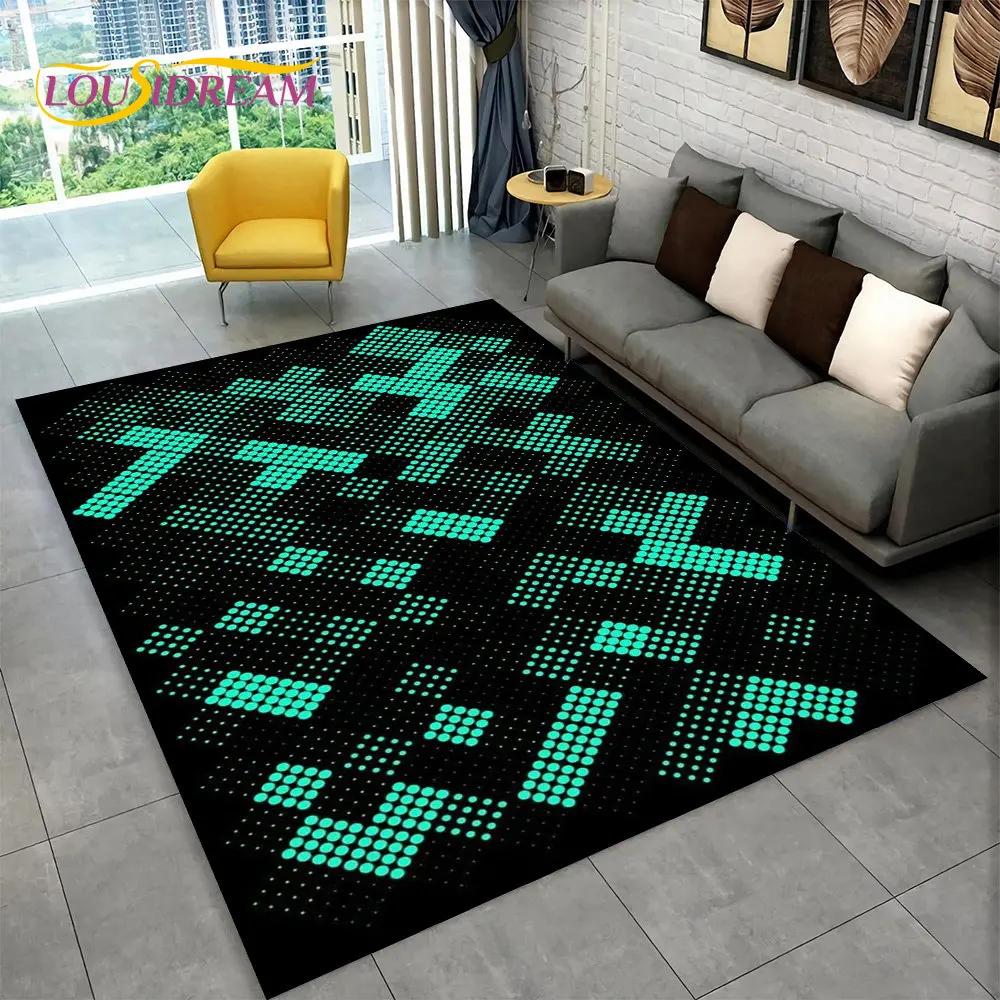 3D Abstract Modern Geometric Illusion Area Rug,Carpet Rug for Living Room Bedroom Sofa Doormat Decor,Kid Game Non-slip Floor Mat