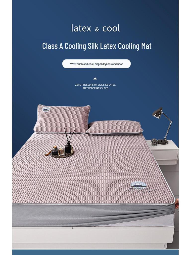 Sommer Eis Seide Latex Kühl Dreiteiliges Bettset: Faltbar, Weich, Waschbar