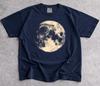 Retro Moon Shirt, Vintage Full Moon Graphic Tee, Celestial Space Mens Kids T Shirt, Boho Halloween Aesthetic, Galaxy Outer Space Lover Gift Tee