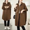 2025 Spring/Autumn Loose Plus Size Long Shirt Coat - Hong Kong Style