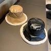 Fashion Autumn Winter Pu Leather Bucket Hats For Women Adjustable Foldable Lamb Wool Outdoor Warm Panama Female Fisherman Caps