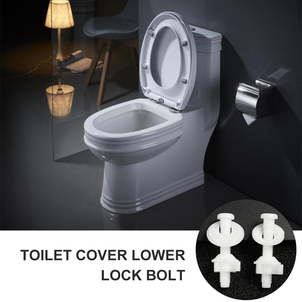 1Pair Household Easy Installation Universal Fixing Screws Bathroom Nut Bolts Toilet Seat Hinges