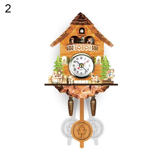 Cheap KOKKO Antique Wooden Hanging Cuckoo Wall Time Alarm Clock Home