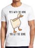 Mess With The Honk You Get The Bonk Goose Duck Weird Meme Funny UNISEX T-shirt