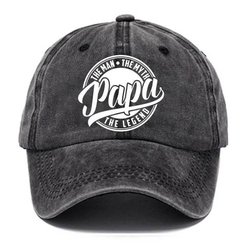 Printed Logo Baseball Cap Papa Washed Old Cap Outdoor Sports Sunscreen Visor