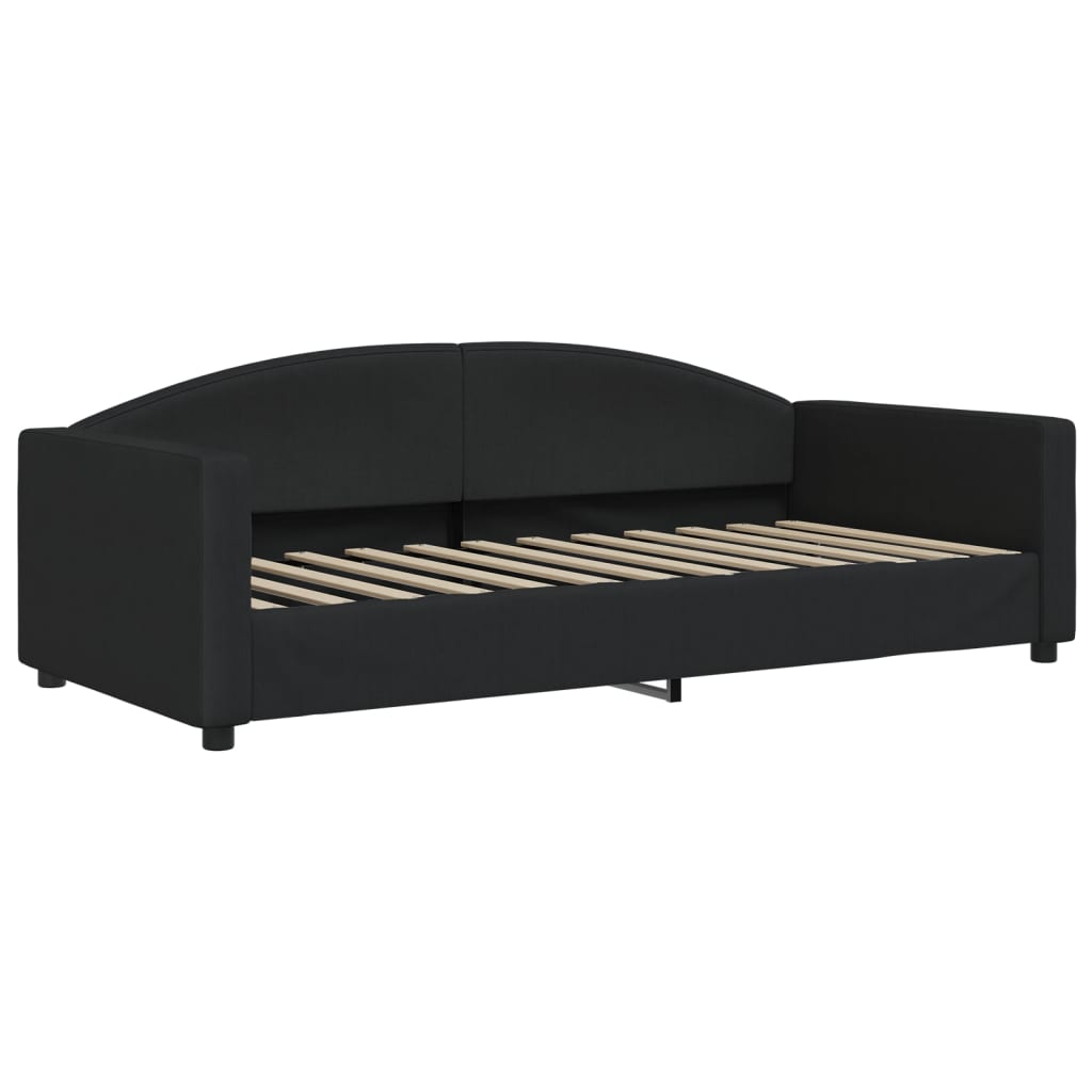 Daybed Black 90x200 Cm Fabric