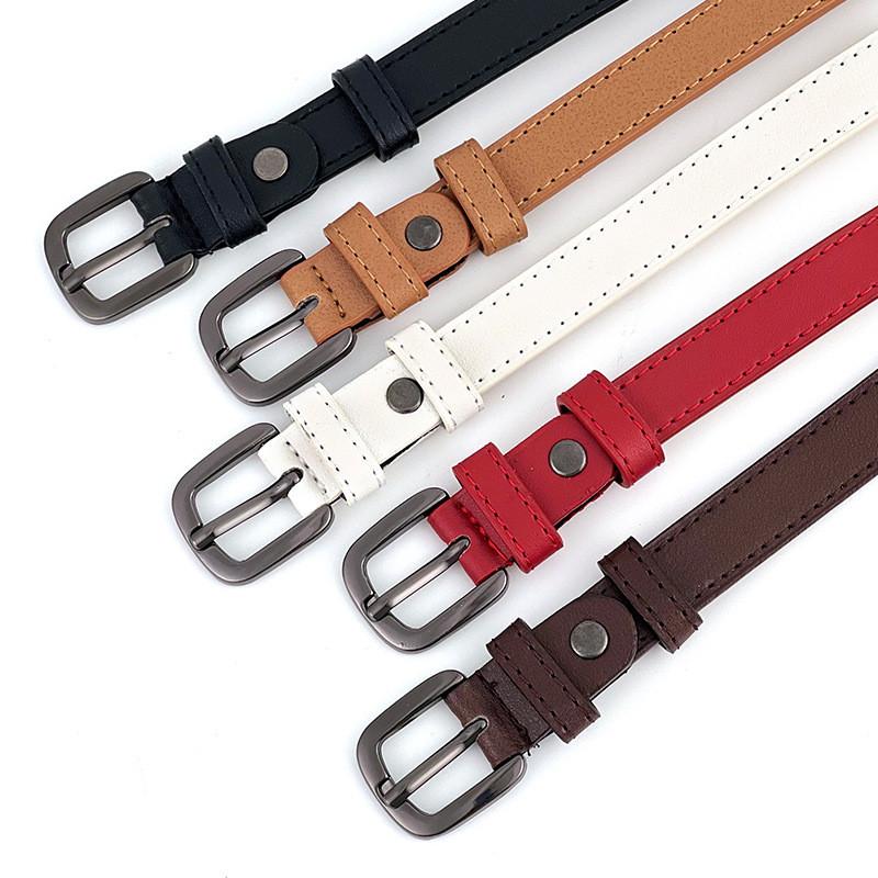 Womens Trendy Cowhide Belt With Alloy Buckle For Daily Office And Outfits Casual