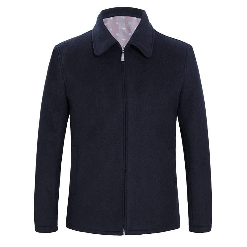 Winterwolljacke für Menschen mittleren und höheren Alters, Reverswolljacke, Kaschmirjacke, Herrenvelours verdickt Herren Übergröße