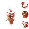 Artificial Flowers Bouquet 2025 Desk Photo Prop Chinese New Year Decoration for Spring Festival Indoor Porch Wedding Home Decor
