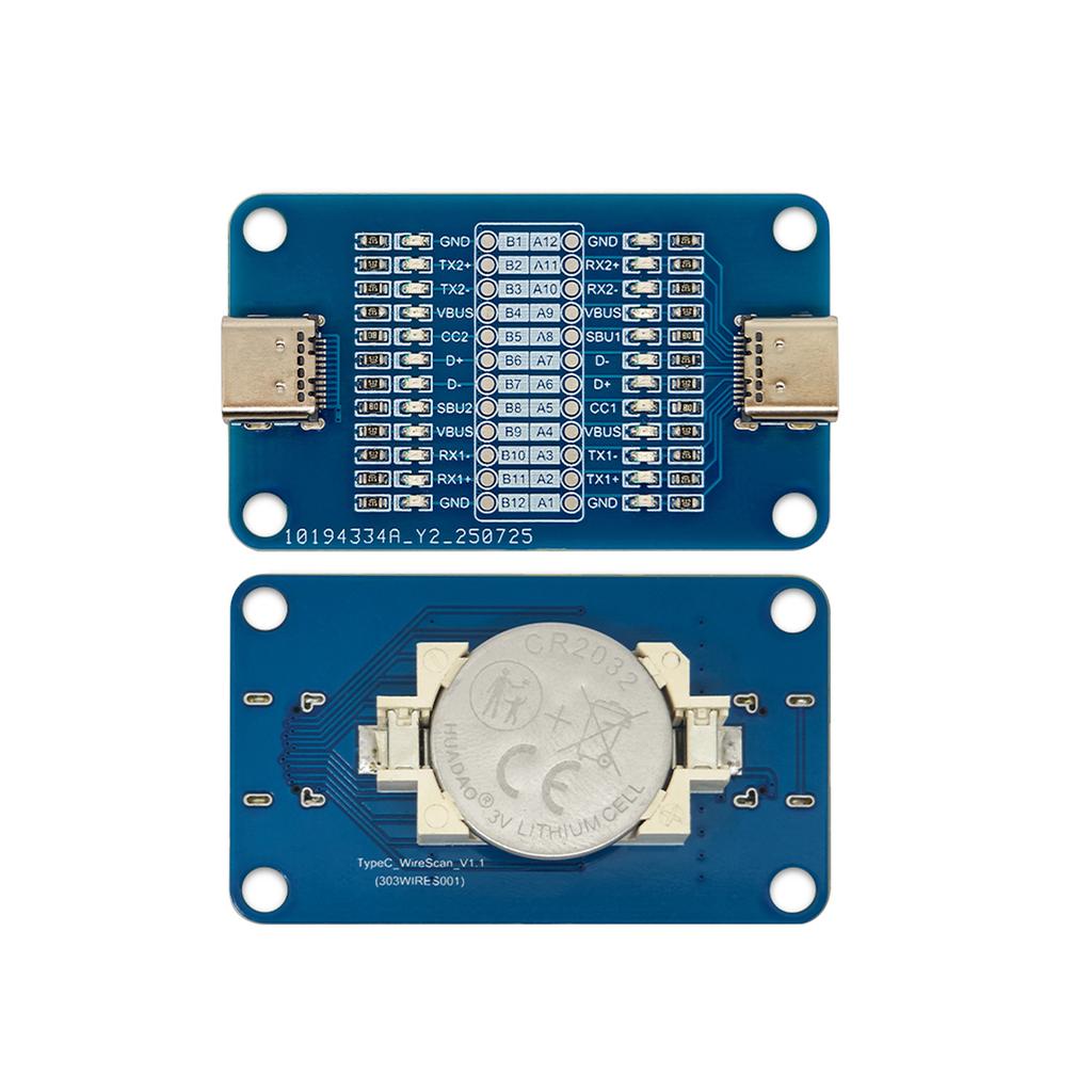 Portable Type-C Cable Tester module with 24-Pin Full Detection Dual Head LED Indicator for Type C Fast Charging Cable