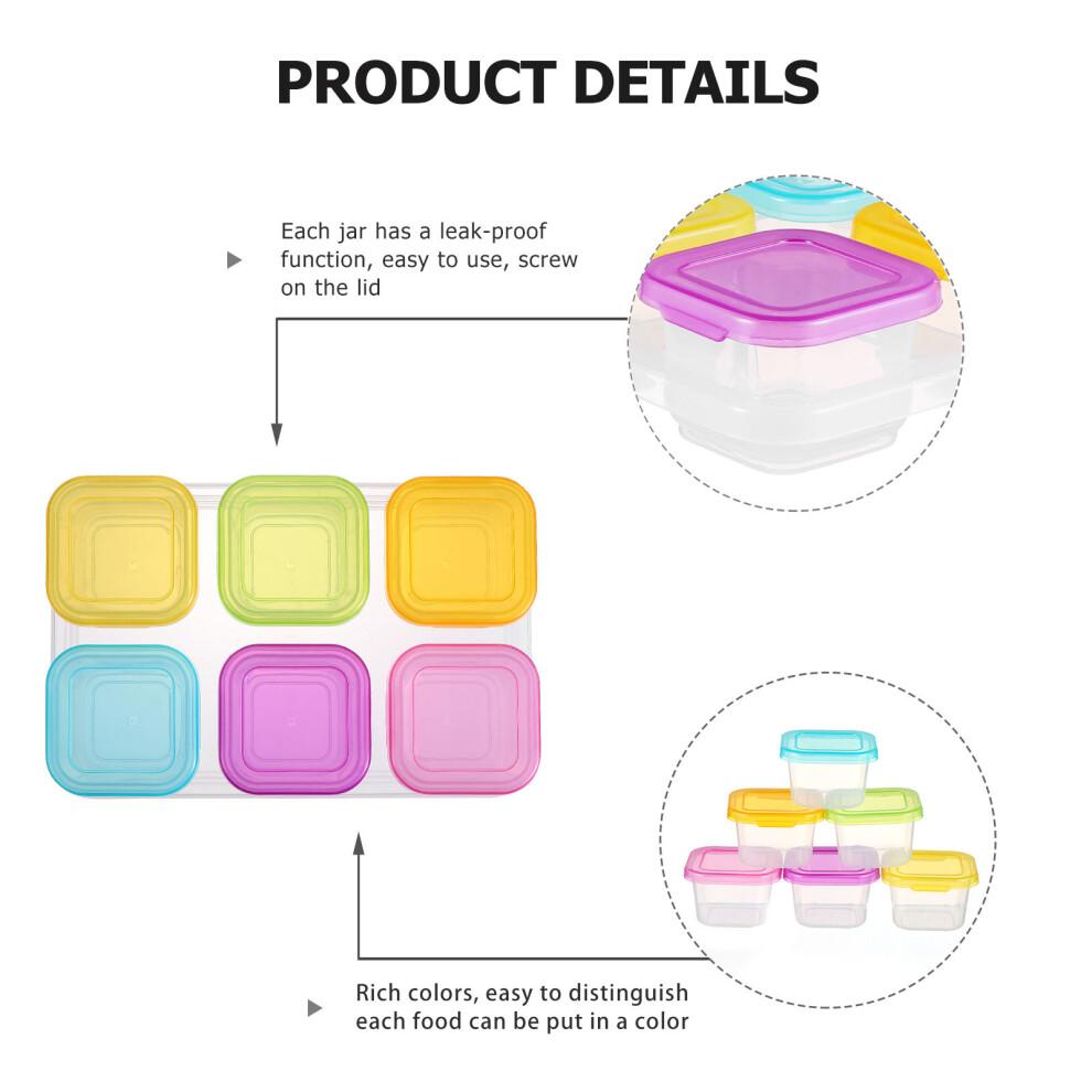 6pcs Small Food Containers Food Storage Jars For Travel