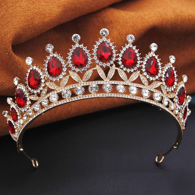 Princess Tiara Crown Headband for Women Elegant Queen Bridal Bride Headwear Hair Jewelry Gift for Wedding Dress Accessories