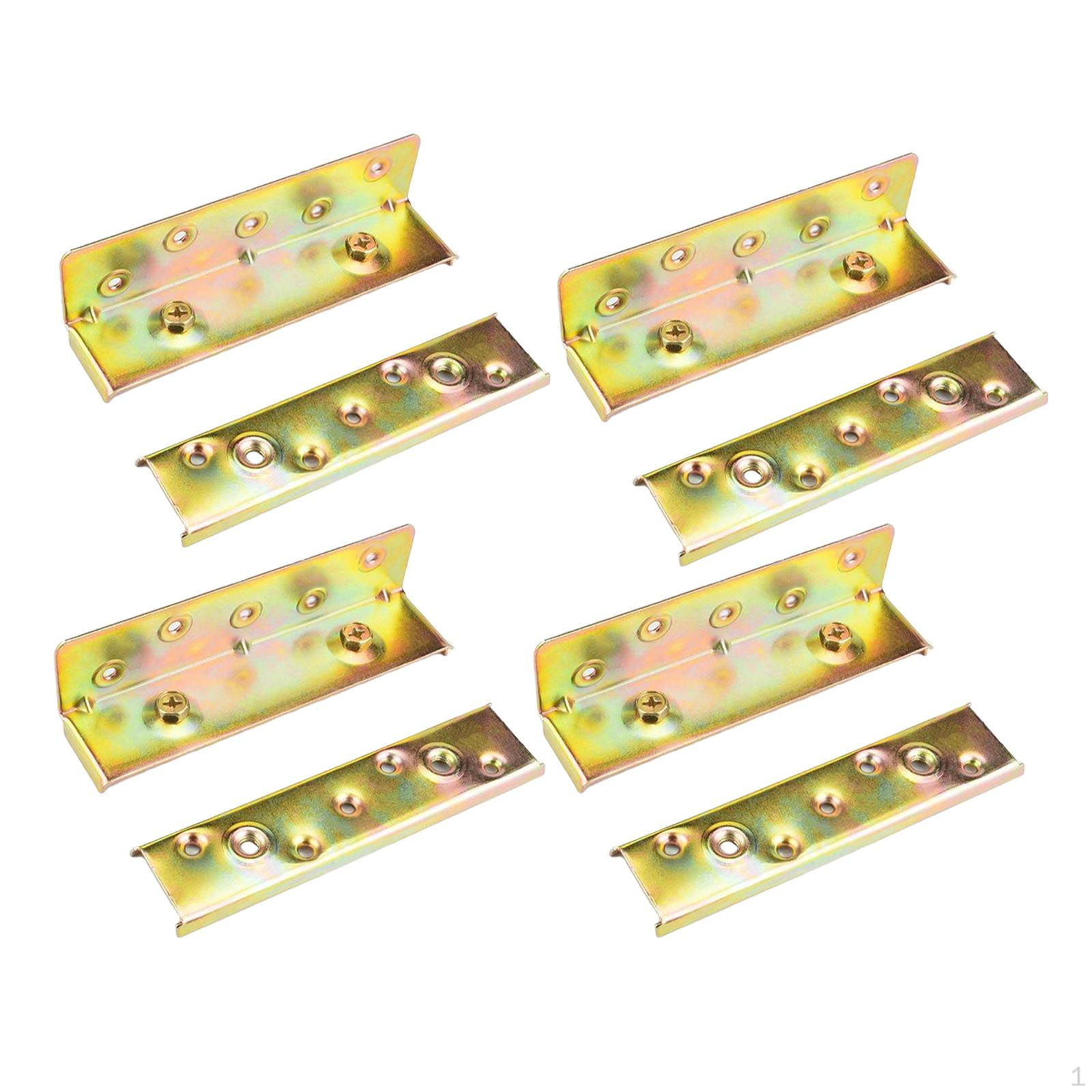 4 штуки Кронштейны для кроватных бортиков Соединительная фурнитура Мебельная фурнитура Соединитель для деревянного каркаса 6 Inch 2mm Thick