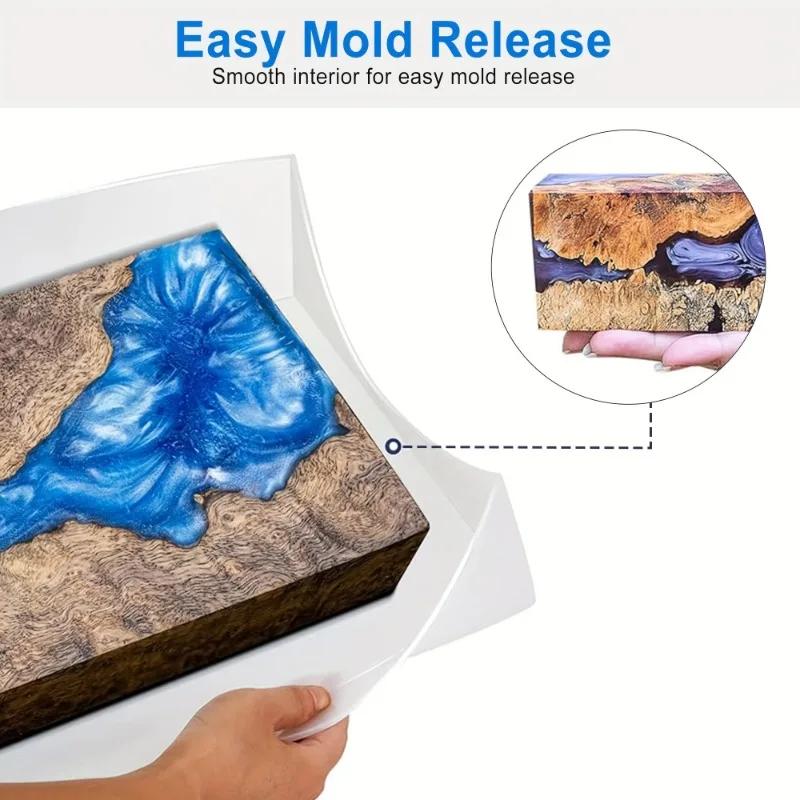 Reusable Large Rectangular Silicone Mold Set for DIY Homemade Table Resin Pallet Wood & Coffee Table Casting Molds