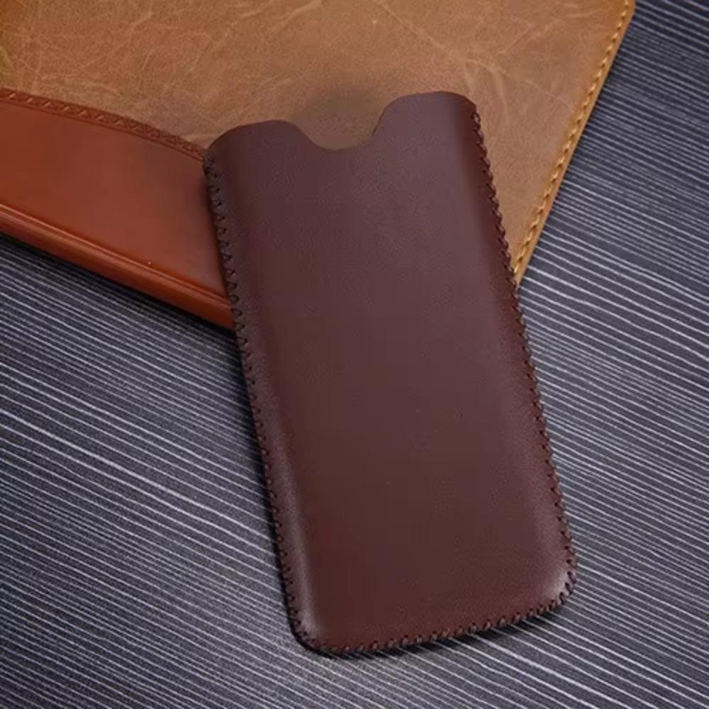 Real Leather Pull Sleeve Pouch Phone
