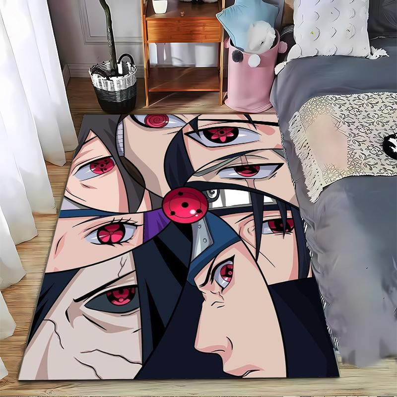 Anime Eye Pattern Carpet Designed Floor Mat, Suitable As a Non-slip Mat for the Living Room or Bedroom Sofa