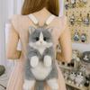 Cute Cat Backpack for Girls, Kawaii Plush Bag, Soft Animal Crossbody Bag for School, Travel & Daily Outfit