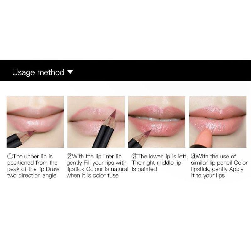Pudaier - Stereoscopic Lip Liner Set (12 Colors)