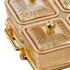 Appetizer Serving Tray Divided with Rack Luxury Multifunctional Cookies Jar Condiment