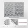 Silicone Drain Mat Nordic Style Heat-Resistant Rectangular Shape Sloped Design Non-slip Dish Drying Mat Kitchen Accessory