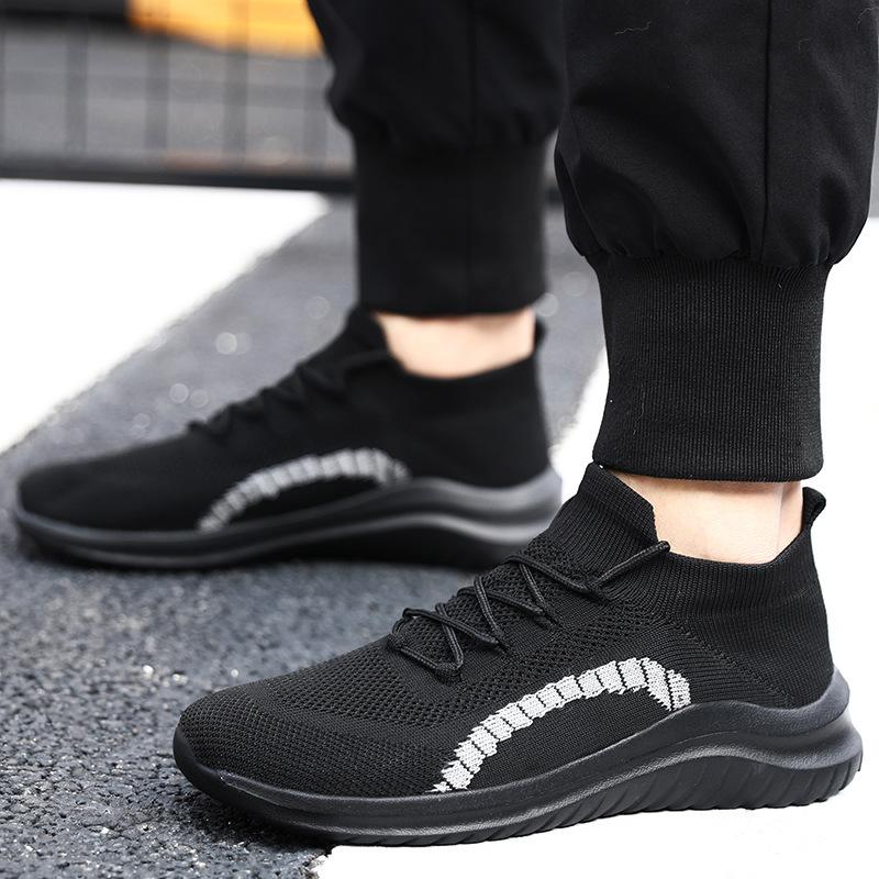 Flying Weaving New Men's Casual Sports Shoes Trendy Fashion Versatile Sports Running Shoes