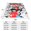 Ranma 12 Saotome Pig Girls Blankets Soft Warm Flannel Throw Blanket Plush for Bed Living Room Picnic Travel Home Couch