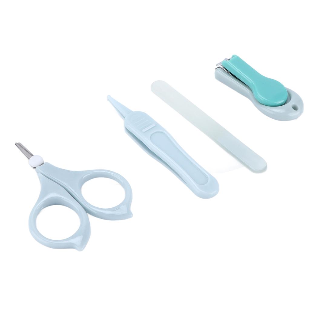 Nail Clippers Kit Cartoon Shape Stainless Steel Baby Nail Trimmer with Tweezers Nail File Storage Box for Baby Nail Care