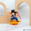 Dragon Ball Childhood Little Goku Hugs Puer Ya Mu Tea Little Follower Figures Doll Pvc Model Statue Collection Toys Ornamen Gift