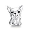 Zirconia Color Sterling Cane Animaletto Cane Cane Bulldog Perline Adatte Braccialetto da Polso Originale Ciondolo Gioielli Fai da Te Braccialetto da Polso alla Moda