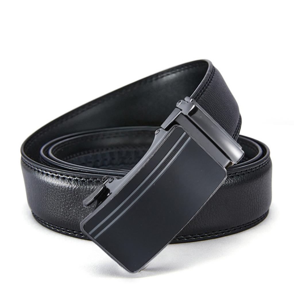 Чоловічий класичний регульований шкіряний ремінь із натуральної шкіри для костюмних джинсових штанів для відпочинку та бізнесу