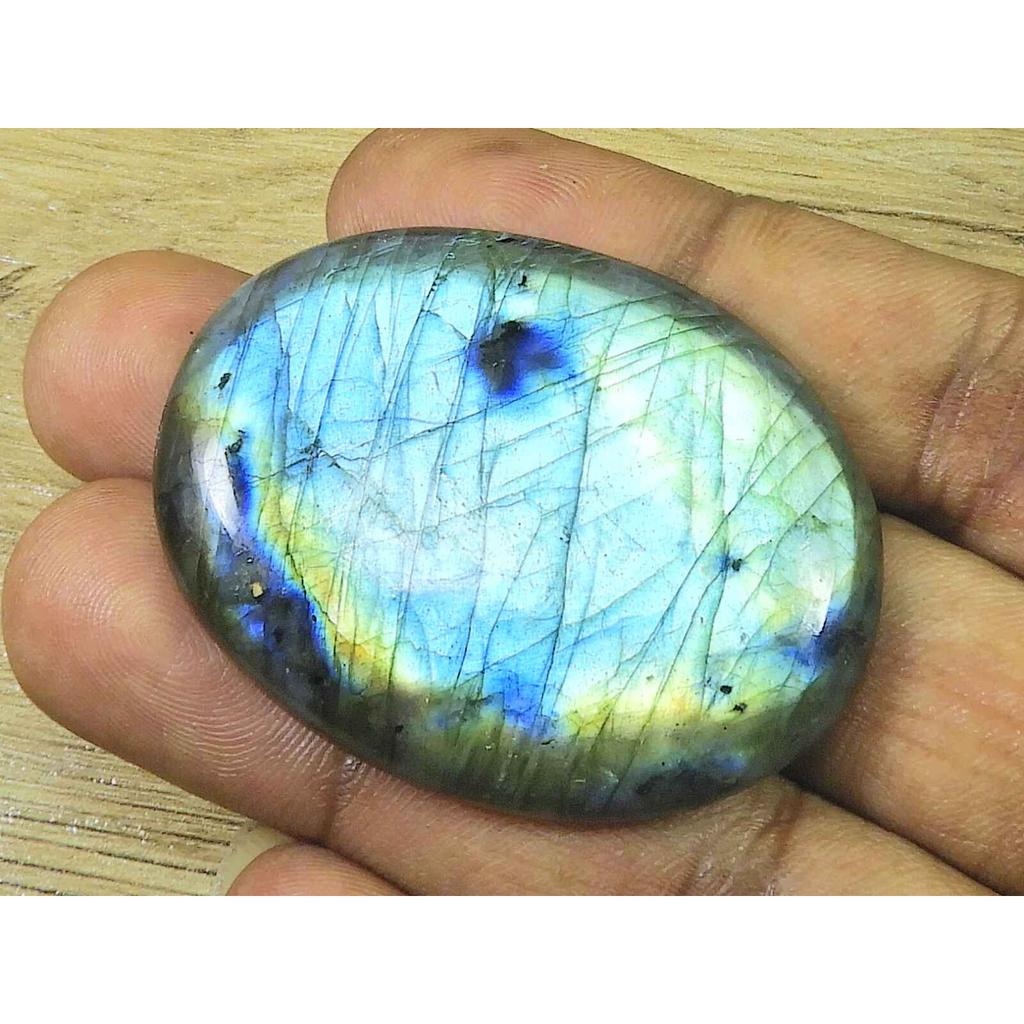 36X46X6MM Natural Labradorite Oval Crystal Cabochon Loose Gemstone 104Cts. SK-3294