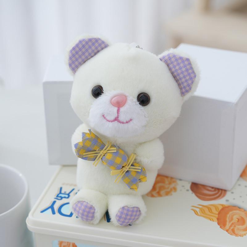 Adorable Candy Bear Plush Toy Soft Stuffed Bear Doll Keychain Bag Charm Cute Bear Ornament