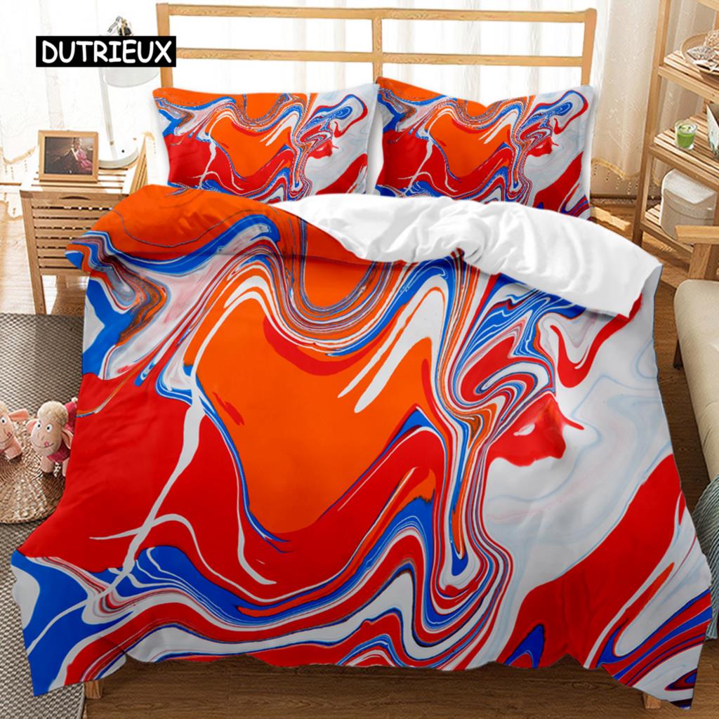 Márvány Paplanhuzat Szett Márvány Ágynemű Szett Kék Arany Absztrakt Textúra Gyerek Ágynemű Dupla Queen King Méret Poliészter Paplanhuzat