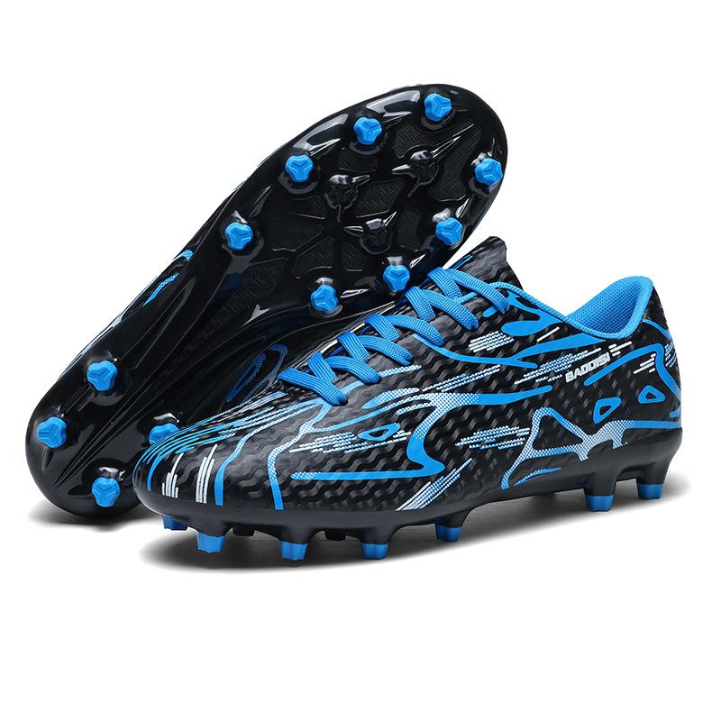 Children's football shoes Men's spikes Seamless fly-woven outdoor football shoes Youth artificial grass Professional football shoes