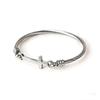 Hot Selling Thread Bracelet Faith Christian Gold Plated Cross Bracelet Inspirational Stainless Steel Women Jewelry for Gift