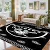 Las Vegas Raiders Design Crystal Velvet Rug Soft Decorative Mat for Bedroom Entrance