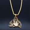 Stainless Steel Catholic Jesus Cross Pendant Necklace for Women Men Gold Color Holy Christian Chain Jewelry collar N7022S02