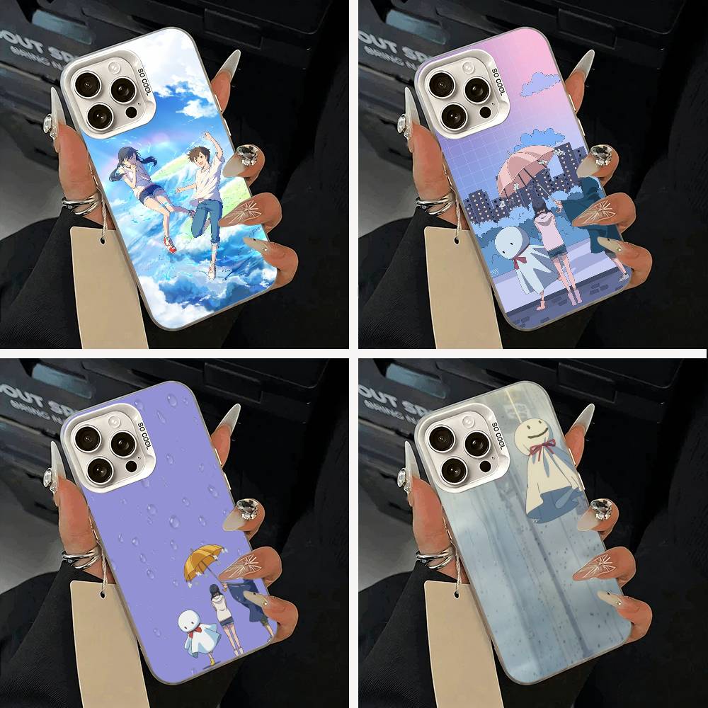 W-W-Y-Weathering- With- You Phone Case For iPhone 11 12 13 14 15 16Pro Max Plus white Sliver Phone Cover