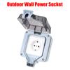 With USB Charging Double EU Socket for Home& Garden Power Supply Switch Socket Outdoor Wall Power Socket 16A IP66 Weatherproof