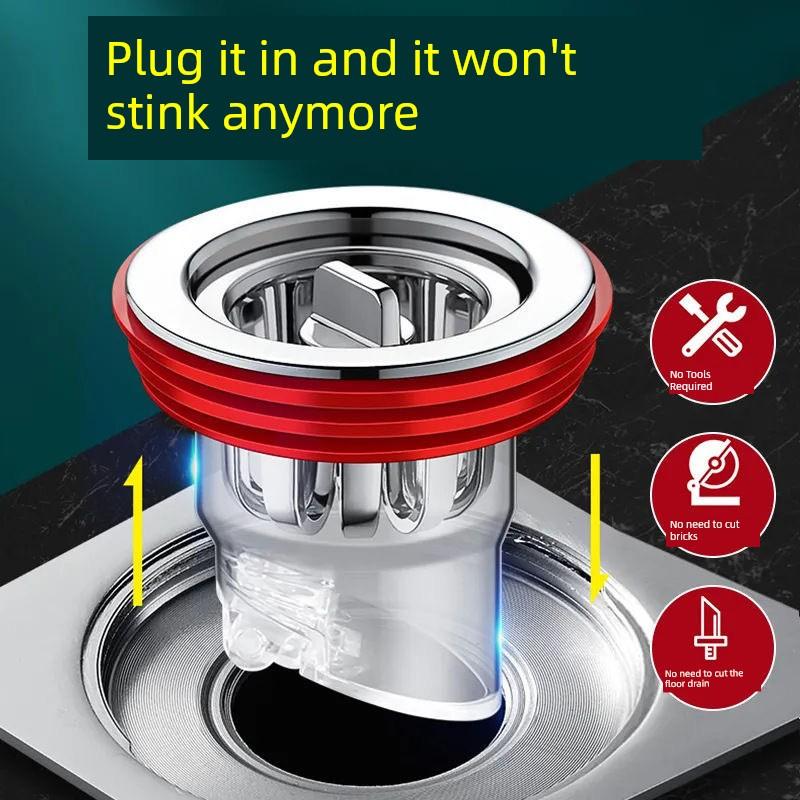 Anti-Odor and Anti-Insect Floor Drain Filter for Bathroom and Toilet, Universal Sealing Device for Drain Outlet